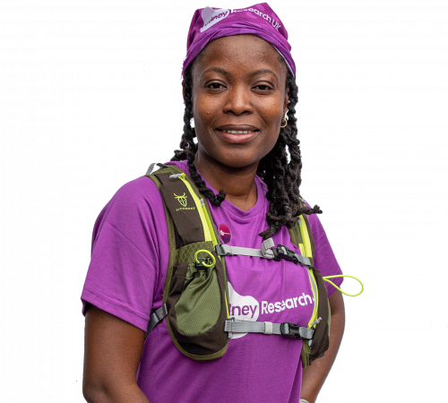 Female walker at London Bridges Walk